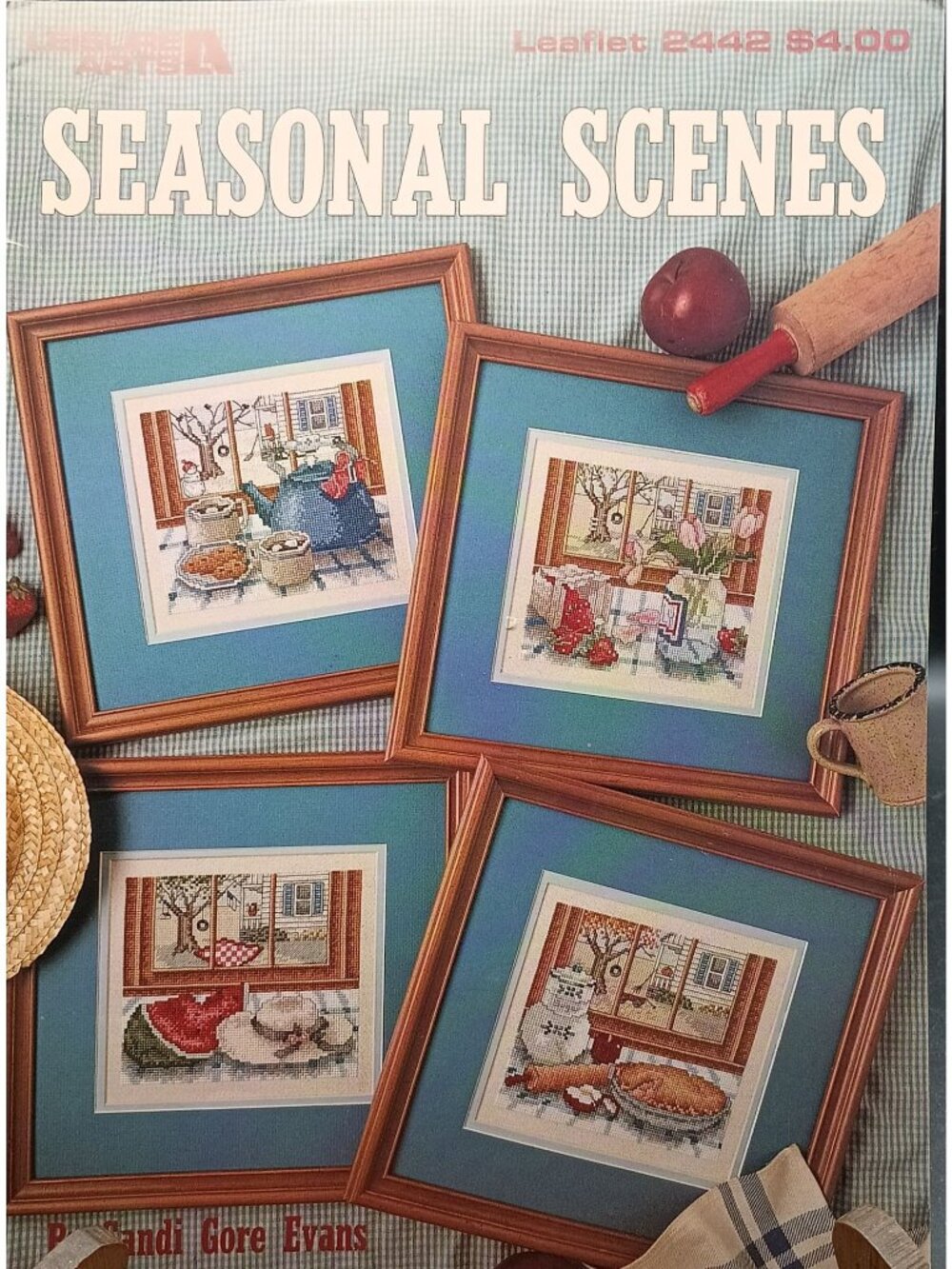 Seasonal Scenes Cross-Stitch Pattern Leaflet 2442 By Candi Gore Evans Vintage